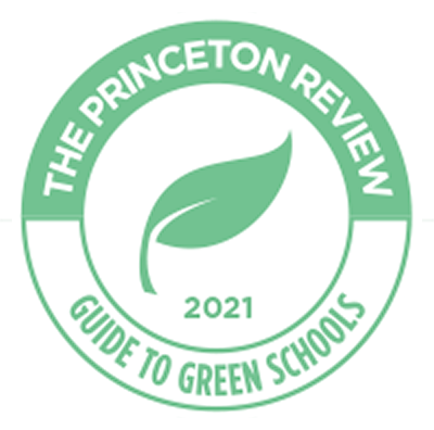 The Princeton Review Guide to Green Schools 2021 award logo