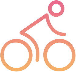 Riding a bike icon