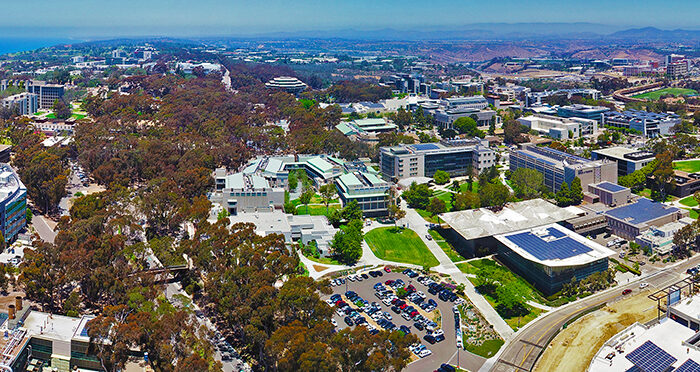 Birds eye view of the city of San Diego