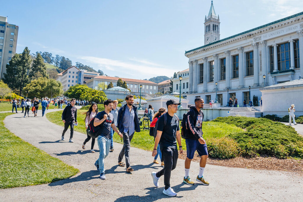 Students walking on the UC Berkeley campus