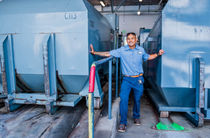 Waste compactor at UCSF