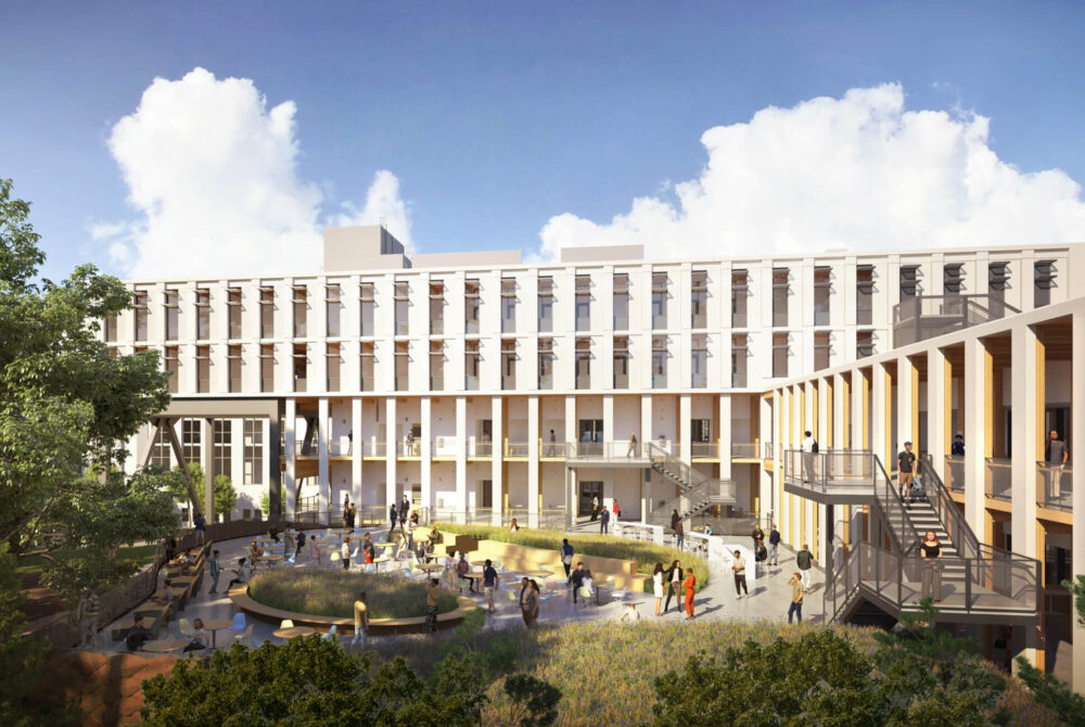 First mass timber building