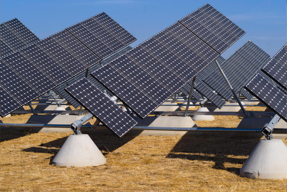 Field of solar panels