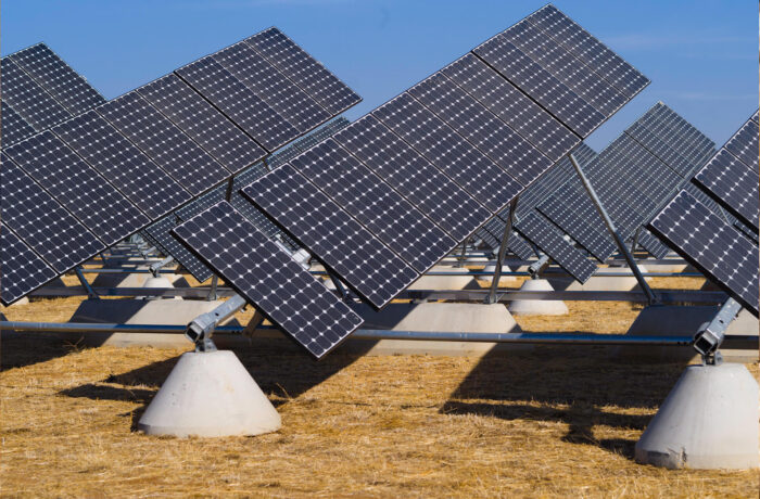 Field of solar panels