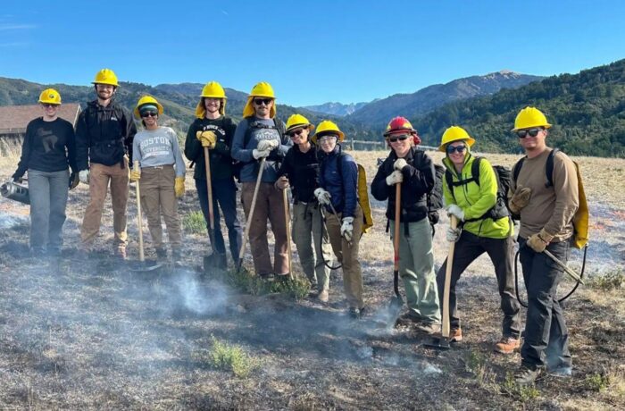 Group photo outdoors of GrizzlyCorps fellow