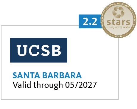 UC Santa Barbara gold stars award
